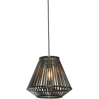 Good & Mojo Hängeleuchte , Schwarz , Holz , Bambus , rund , 30x30x30 cm , LED-Leuchtmittel austauschbar , Lampen & Leuchten, Innenbeleuchtung, Hängeleuchten, Pendelleuchten