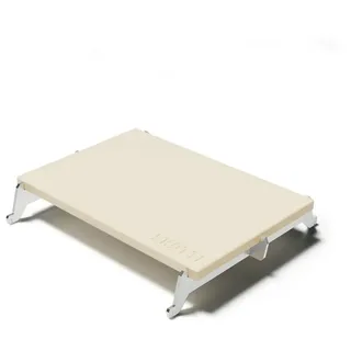 Skotti Pizzastein 24 cm Edelstahl/Stein beige