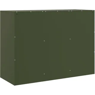 vidaXL Sideboard Olivgrün 99x39x73 cm Stahl