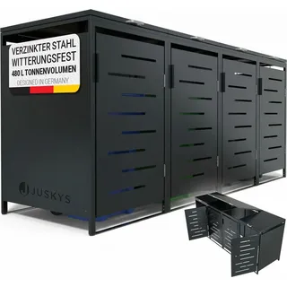Juskys Mülltonnenbox Arel 264 x 116 x 80 cm grau