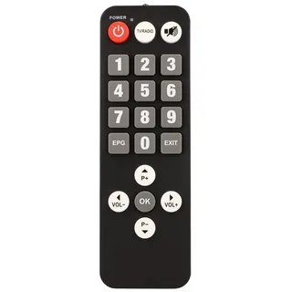 Zehnder Original SENIOREN Fernbedienung für HX 2200 HDTV Sat Receiver - extra mit großen Tasten für Ihren HD Satelliten Receiver, Remote Control, HX2200 HX-2200, Senior Fernbedienung für Satellit