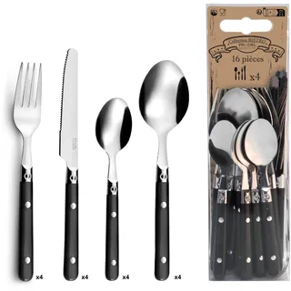 Amefa Pradel Essentiel Saxo Triangelrohr, Schwarz, 16 Stück