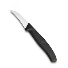 Victorinox, 6.7503, Swiss Classic, Tourniermesser, Extra scharfe Klinge, mit geradem Schliff, robuster Kunststoff-Griff, Schwarz, Made in Switzerland, Spülmaschinengeeignet