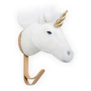 Kindergarderobe , Weiß, Goldfarben , Textil , 7x14x27 cm , Babymöbel & Kindermöbel, Babyzimmer, Kinderzimmer Deko