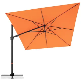 Doppler Ampelschirm , Orange , Metall, Textil , 280x280 cm , 360° drehbar, höhenverstellbar, stabile Strebegelenke, UV-beständig, wetterbeständig , Sonnenschutz, Sonnenschirme