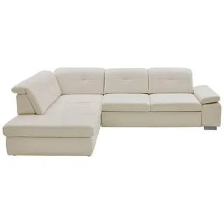 Beldomo Premium Ecksofa , Weiß , Leder , Echtleder , Rindleder , Ottomane links, Eckteil, L-Form , 312x260 cm , Goldenes M , erweiterbar, Typenauswahl, Bettkasten erhältlich, Fußauswahl, Lederauswahl, Stoffauswahl, planbar, Relaxfunktion, Sitzqualitäten, seitenverkehrt erhältlich, Bettfunktion erhältlich, Hocker erhältlich, Rückenfutter, individuell planbar , Wohnzimmer, Sofas & Couches, Wohnlandschaften, Ecksofas