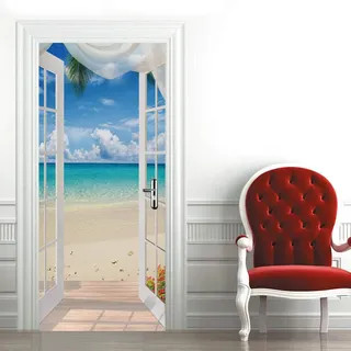 3D Türtapete Selbstklebend Türaufkleber - LANDSCHAFT - Türposter PREMIUM PVC Wasserfest Wandtattoo Für Schlafzimmer Wohnzimmer Tür Dekoration Tapete 88 x 200 cm