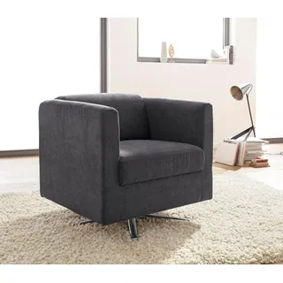 Home Affaire Cocktailsessel Bob Polyester 72 x 71 x 75 cm Grau drehbar mit Sternfuß
