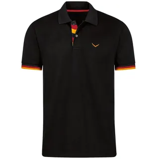 TRIGEMA Poloshirt TRIGEMA "TRIGEMA Deutschland Poloshirt", Herren, Gr. XL, schwarz, 100% Baumwolle, Basic, Shirts