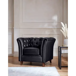 Home Affaire Chesterfield-Sessel Reims Polyester 98 x 76 x 88 cm Grau
