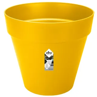 elho loft urban rund Rollen 50cm Blumentopf - Ocker | Ø 48.5 x H 44.5 cm | Für den Außenbereich geeignet | 100 % recycelter Kunststoff
