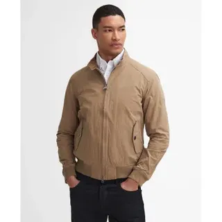 Barbour international für Herren. MCA0427 Braune Harrington-Jacke (L), Lässig, Polyamid