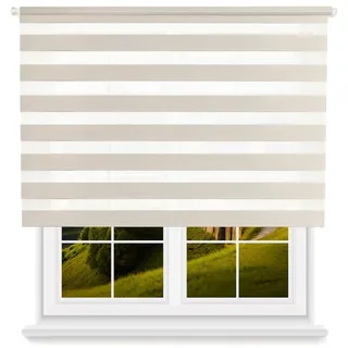 Wellhome Polyester Doppelrollo Tag Und Nacht 180 X 180 Cm - Linen - One Size