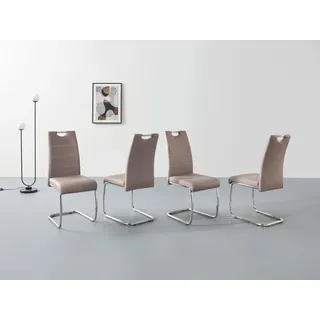 Hela Freischwinger Flora Baumwolle braun 4er Set