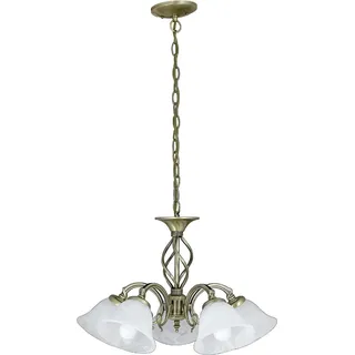Edle Hängeleuchte im Jugendstil 1 4 741 Lampe Leuchte Pendelleuchte - Bronze