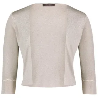 Vera Mont Strickbolero ohne Verschluss Grau-Beige-Silber XXL