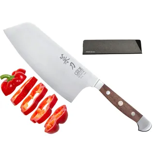 Güde Alpha Walnuss Messer Solingen Chai Dao 16cm + Prymo Klingenschutz China Messer
