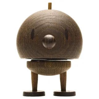 Hoptimist Bumble, Holzdeko, Wackelfigur & Glücksbringer aus Holz, Deko Skandinavisch, Deko Wohnzimmer, Büro & Schreibtisch, Tolle Kleine Geschenke, 7,5 x 8,5 x 10,7 cm, Medium, Smoked Oak