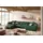 Sofa MADELINE Wohnlandschaft U-Form Cord smaragd Longchair rechts - Grün