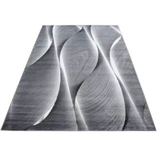 Läufer , Schwarz , Textil , Wellen , rechteckig , 80x300 cm , Oeko-Tex® Standard 100 , schmutzabweisend, für Hausstauballergiker geeignet, lichtunempfindlich, antistatisch, pflegeleicht, strapazierfähig, leicht zusammenrollbar, für Fußbodenheizung geeignet , Teppiche und Böden, Teppiche, Teppichläufer, Läufer