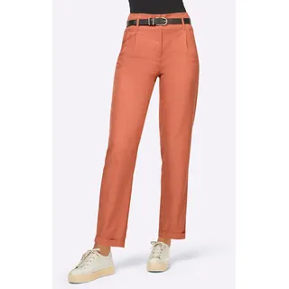 Webhose CREATION L, Damen, Gr. 20, Kurzgrößen, orange (papaya), 63% Lyocell, 37% Polyester, unifarben, lang, Hosen Webhose