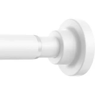 AIZESI Gardinenstange ohne Bohren 90-160 cm Teleskopstange Vorhang Duschvorhangstange Gardinenstange zum Klemmen Klemmstange Vorhangstange Duschstange ohne Bohren Weiß - 25MM Durchmesser