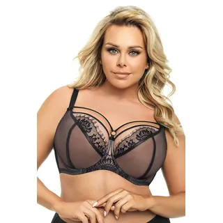 Gorsenia damen soft bh softschale bügel große größen k496 paradise , schwarz, 80m - Schwarz