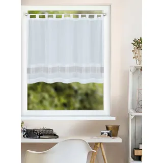 Homing Panneaux Syrakus (1 St), Schlaufen, halbtransparent, Fertigschal grau 140 cm x 60 cm