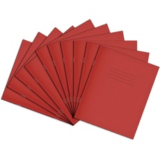 Rhino Übungsbuch, 48 Seiten, kariert, 10 mm, Rot, 10 Stück