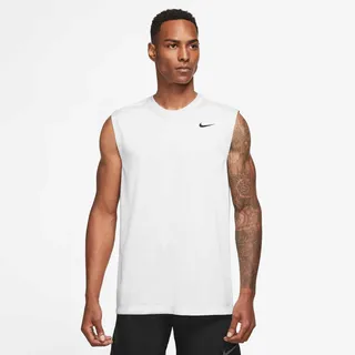 Nike Tanktop "Dri-FIT Legend Mens Sleeveless Fitness T-Shirt" lockere Passform, aus weichem Material, weiß
