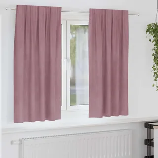 Verdunkelungsvorhänge 2 pcs Dunkelrosa 140 x 175 cm Samt - Rosa, Dunkelrosa