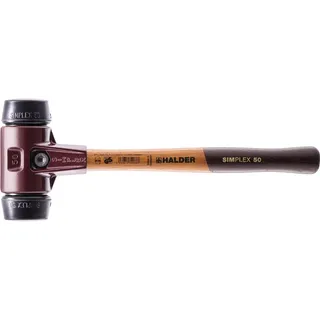 Halder Halder, SIMPLEX-Schonhammer mit Gummi-Kompositions-Einsätzen (schwarz) 80G mm