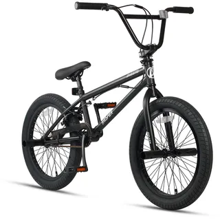 AVASTA Hesper 20 Zoll Kinderfahrrad Freestyle BMX mit 4 Pegs Fahrräder für 6 7 8 9 10 11 12 13 14 Jahre alte Jungen und Anfänger, Schwarz