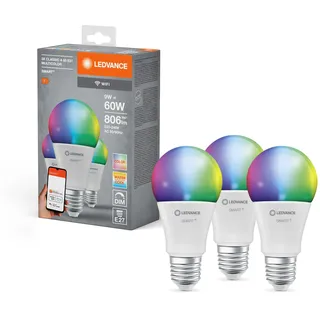 LEDVANCE LED-Lampe 60W E27 2700K 3 St.