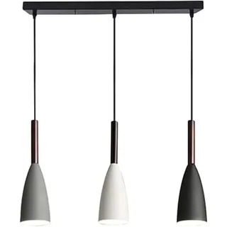 RUIBO Nordic Pendelleuchte Einstellbarer Hängedraht für Wohnzimmer Küche Cafe 3 Köpfe Minimalistische Pendelleuchte Deckenleuchte,E27 (Glühbirne nicht enthalten)