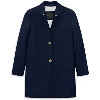 Wollmantel BUGATTI "Regular Fit", Damen, Gr. 36, 390, marine, 100% Wolle, unifarben, regular fit, Mäntel Wollmantel, aus reiner italienischer Wolle