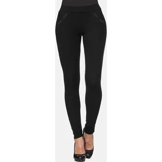 Thermo Winterhose mit Innenfleece und hoher Taille | XXL - Schwarz