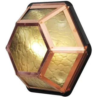 Stilvolle LED Landhausstil Außenleuchte aus Kupfer, Höhe 30cm