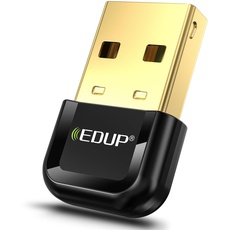 EDUP USB-Bluetooth-Adapter für PC, BT 5.3 Bluetooth-Dongle-Empfänger, unterstützt Windows 11/10/8.1, Plug-and-Play für Desktop, Laptop, Maus, Tastatur, Drucker, Headsets, Lautsprecher, PS4/XBOX-Contr