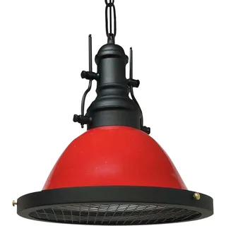 bamyum Turami Pendelleuchte Vintage Industrial Ø32 cm, Küchenlampe Hängend Vintage, Hängelampe Esstisch Wohnzimmer, Lampenschirm Hängelampe Esstisch, Pendelleuchte Rot, Küchenlampe Hängend