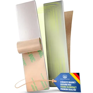Magnetastico | 20 Stück Selbstklebende Neodym Magnete N52 Rechteck 40x10x1 mm| Extra Starke Klebemagnete mit Gegenstück und 3M Klebeband| Magnet selbstklebend flach mit Klebefolie, Magnete extra stark