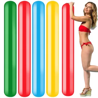 4 Stück Super Langer Schwimmnudel Poolnudel, 150cm Schwimmnudel Float Spielzeug, Aufblasbarer Nudelschwimmer, Schwimmstange Pool Für Kinder und Erwachsene Schwimmbad oder Aquasport