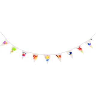 goki 58636 Fähnchen-Girlande, Fair Trade, weiß (1 Stück)