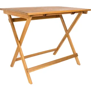Balkontisch Akazie, ca. 80 x 60 x 74 cm, Klapptisch SKARA - Naturbelassen