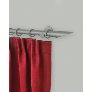 GARESA Gardinenstange »Niko« 1 läufig-läufig Fixmaß Fixlänge 120, 160, 200 cm, mit Ringe und Haken, silberfarben