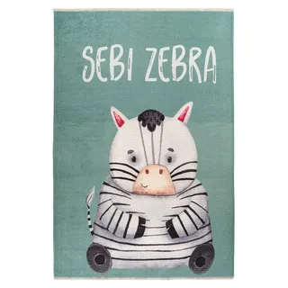 Kinderteppich KAYOOM "Joanna 624", multi, B:115cm H:6mm L:170cm, Baumwolle, Teppiche, Kinderteppich, Kurzflor, Modernes Muster, Deko, Wolle, Zebra