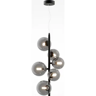 Maytoni Dallas 6-flg. dimmbar 28 cm Schwarz/Rauchglas