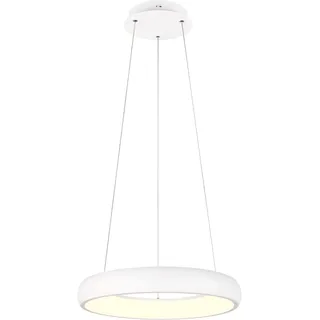 TRIO LEUCHTEN LED Pendelleuchte "CARDONA, LED Ring Hängeleuchte, 3300 Lumen 29W, Lichtfarbe einstellbar", weiß (weiß matt), 1, Ø 46,5cm H: 150cm, 1 Stk., Leuchten, 2300/3000/4000K warmweiß bis kaltweiß, 3 Stufen dimmbar Höhe 150cm Ø46, LED Pendelleuchte