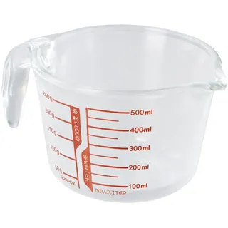 Culinavog 500 ml Messbecher Glas, Messbecher Set Mit Griff, Messkrug Glas Krug präzise Skala, V-förmiger Öffnung hitzebeständig Borosilikatglas Measuring Cups geeignet Küche oder Restaurant