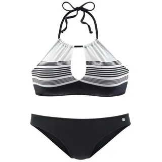 JETTE Bustier-Bikini Damen schwarz-weiß Gr.32